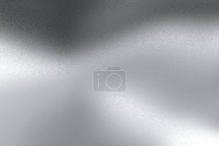 Foto de Pared metálica de pintura plateada con superficie rayada, fondo de textura abstracta - Imagen libre de derechos