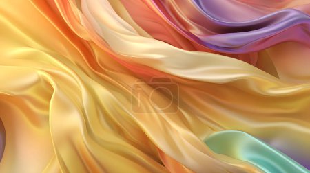 Close-up texture of natural beige fabric or cloth in colorful color. Fabric texture of natural cotton or linen textile material. canvas background. Generative AI illustration