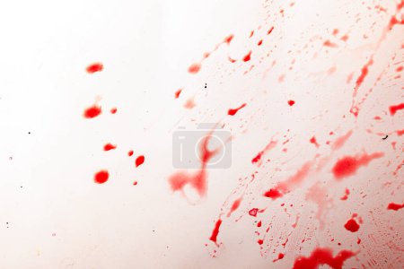 Photo for Red currant juice on white background looks like a blood splashes. - Royalty Free Image
