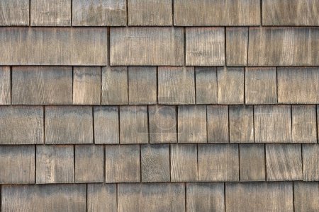 Photo for Background from a wall made of wooden shingles - Royalty Free Image