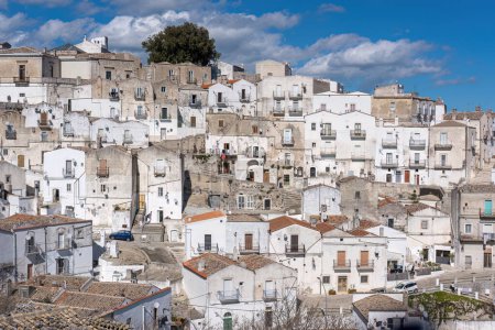 The old town of Monte Sant Angelo on the Gargano mountains in the Puglia region of Italy