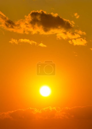 Photo for Orange sunrise in morning sky. - Royalty Free Image