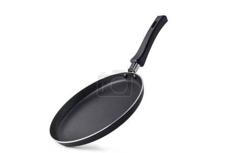 Photo for Flat pancake pan on a white background. - Royalty Free Image