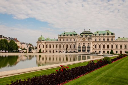 Photo for The Belvedere is a palace complex in Vienna in the Baroque style. Summer residence of Prince Eugene of Savoy at the beginning of the 18th century - Royalty Free Image