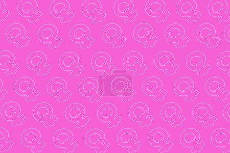 Téléchargez les photos : Fond de dessin à la main femmes icônes de genre sur fond rose. - en image libre de droit