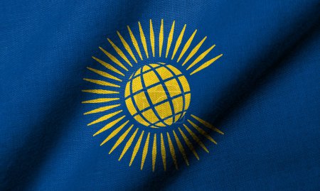 Photo for Realistic 3D Flag of Commonwealth of Nations with fabric texture waving - Royalty Free Image