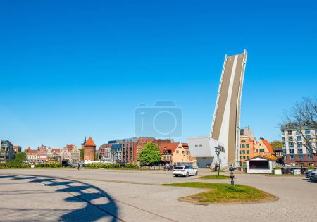 Photo for Pedestrian bridge to Olowiannaya in the city of Gdansk - Royalty Free Image