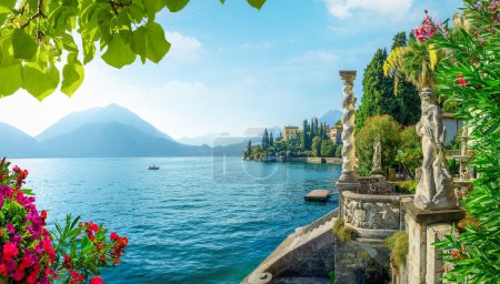 Téléchargez les photos : Vue sur le lac de Côme en Italie - en image libre de droit