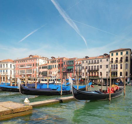 Photo for Boats in Venice on the Grand Canal, Italy - Royalty Free Image