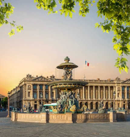 Photo for Fountain of the Seas at Place de la Concorde in Paris, France - Royalty Free Image