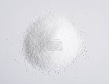 Photo for Stevioside powder. Natural sweetener on white background. - Royalty Free Image