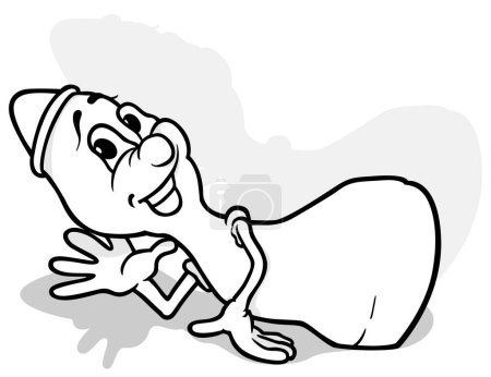 Ilustración de Dibujo de una figura de juego mentiroso de un juego de mesa - Ilustración de dibujos animados aislados sobre fondo blanco, Vector - Imagen libre de derechos