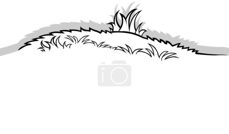Ilustración de Dibujo de un pastizal - Ilustración de dibujos animados aislados sobre fondo blanco, Vector - Imagen libre de derechos