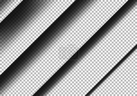 Illustration for Diagonal Shaded Effect Simulating Layering - Dark Shadows on Checkered Pattern Background, Vector Illustration - Royalty Free Image