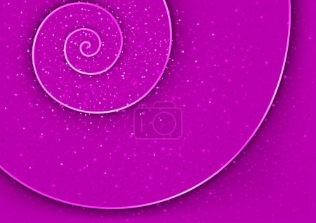 Ilustración de Fondo púrpura con efecto espiral en capas y purpurina decorativa - Ilustración abstracta, Vector - Imagen libre de derechos