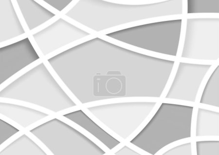 Illustration for Abstract Gray Background with Mosaic and Grid with Drop Shadows - Colored Illustration, Vector - Royalty Free Image