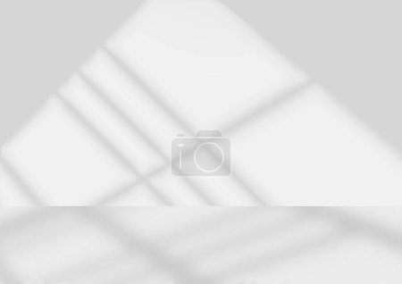 Ilustración de Habitación Blanca con Sombra de la Luz desde la Ventana - Fondo Abstracto en Colores Gris como Ilustración, Vector - Imagen libre de derechos