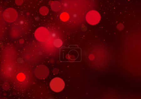 Red Abstract Blurred Background with Flying Dust and Light Effects - Colored Illustration as Design Element, Vector