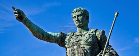 Photo for Julius Caesar, ancient statue in Rome, Italy. Concept for leadership, personal growth, personal development, self help - Royalty Free Image