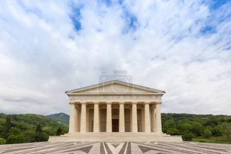 Possagno, Italy. Temple of Antonio Canova with classical colonnade and pantheon design exterior