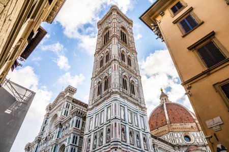 Photo for Florence, Italy. Cathedral of Santa Maria del Fiore, also named Duomo. Romantic and colorful architecture, Renaissance masterpiece - Royalty Free Image