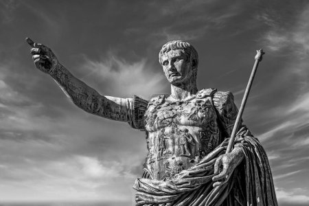 Photo for Julius Caesar, ancient statue in Rome, Italy. Concept for leadership, personal growth, personal development, self help - Royalty Free Image