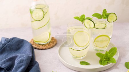 A cool, invigorating blend of cucumber, lemon, and mint.