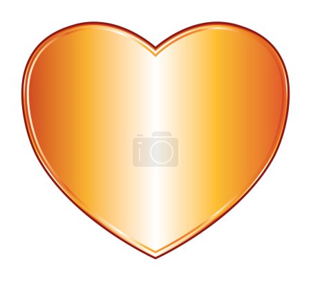 Foto de Corazón vectorial dorado. Ilustración. Icono del amor. - Imagen libre de derechos