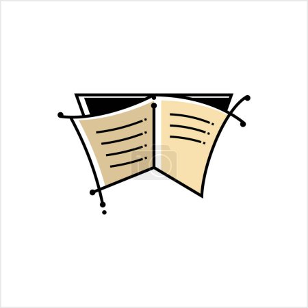 Illustration for Open Book Icon, Reading Icon Vector Art Illustration - Royalty Free Image