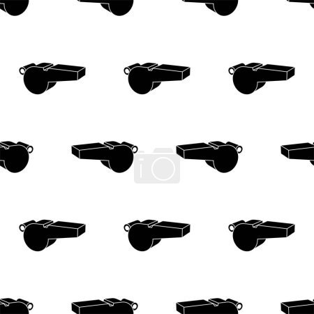 Illustration for Whistle Icon Seamless Pattern Vector Art Illustration - Royalty Free Image