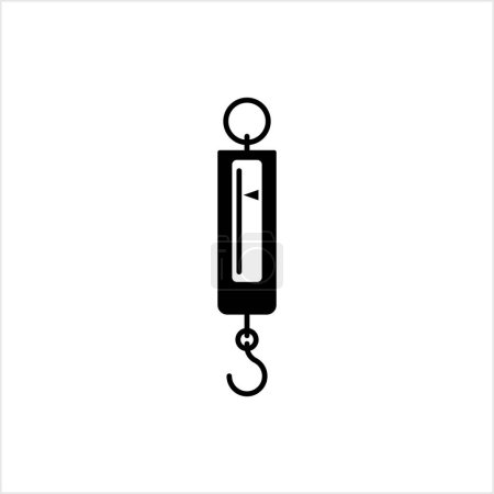 Ilustración de Icono de balanza de pesaje de gancho, Icono de balanza de pesaje de gancho portátil Vector Art Illustration - Imagen libre de derechos