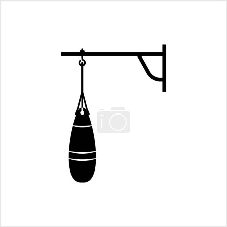 Illustration for Punching Bag, Sport Boxing Punching Bag Vector Art Illustration - Royalty Free Image