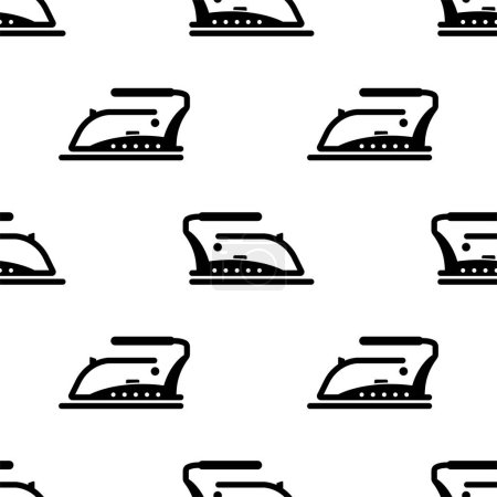 Photo for Clothing Iron Icon Seamless Pattern, Electric Home Appliance Icon Vector Art Illustration - Royalty Free Image