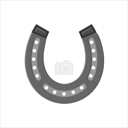 Illustration for Horse Shoe Icon, Lucky Horse Shoe Icon Vector Art Illustration - Royalty Free Image