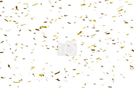 Foto de Oro confeti fondo aislado 3d renderizado. - Imagen libre de derechos