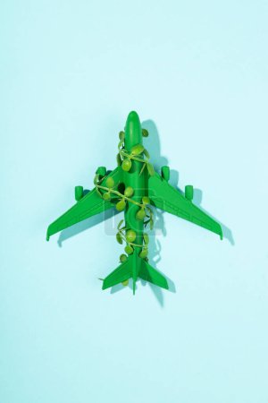 Foto de Concepto de aviación sostenible - avión verde. - Imagen libre de derechos