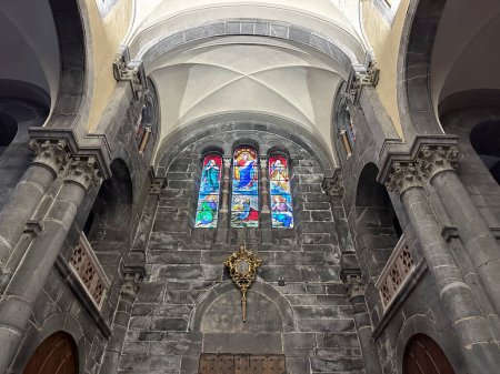 Photo for Interior of Our Lady of La Salette. Sanctuary Notre-Dame de La Salette, France - Royalty Free Image
