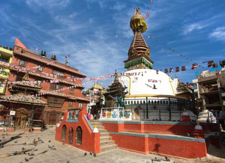 Photo for Kathesimbhu stupa, it is buddhist stupa situated in old town of Kathmandu city, Nepal - Royalty Free Image