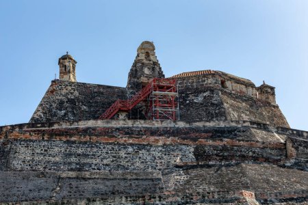 Castillo San Felipe de Barajas, fortress in the strategic location of Cartagena de Indias city on the Caribbean coast of Colombia.