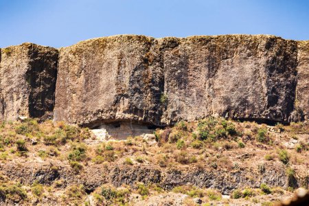 Cueva cerca del monasterio de Debre Libanos, donde vivía el monje Saint Tekle Haymanot. Semien Shewa Zona de la Región de Oromia. Etiopía África
