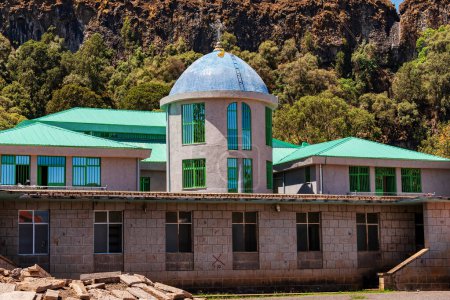 Debre Libanos, monastère en Ethiopie, situé au nord-ouest d'Addis-Abeba dans la zone Semien Shewa de la région Oromia. Fondée au XIIIe siècle par Saint Tekle Haymanot. Ethiopie Afrique
