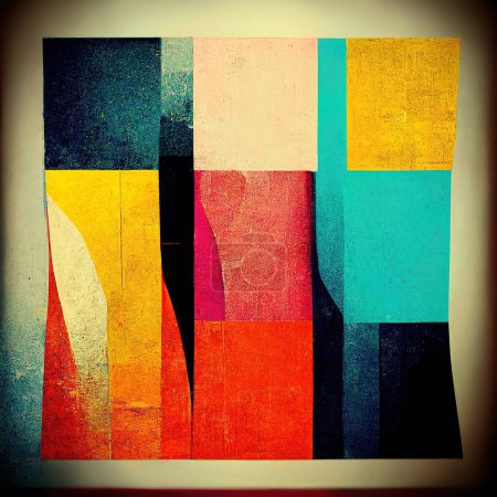 Foto de Abstract colorful geometric background in pop art style - Imagen libre de derechos