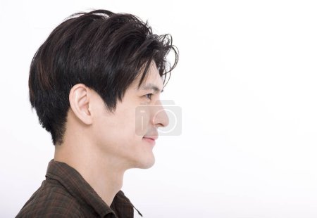 Photo for Side view of handsome young man with healthy  face - Royalty Free Image