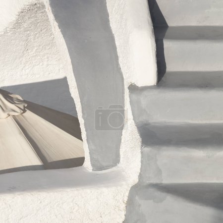 Photo for Conceptual minimalism. Santorini, Greece. Fragment of the traditional architecture of the island of Santorini. Santorini, Oya. Holidays in Greece, Santorini. European travel - Royalty Free Image