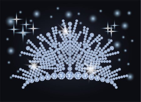 Illustration for Princess Diamond Crown, vector illustration - Royalty Free Image
