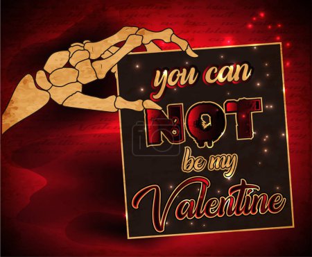 Photo for Anti Valentines day. You can not be my valentine. Invitation vip card. vector illustration - Royalty Free Image
