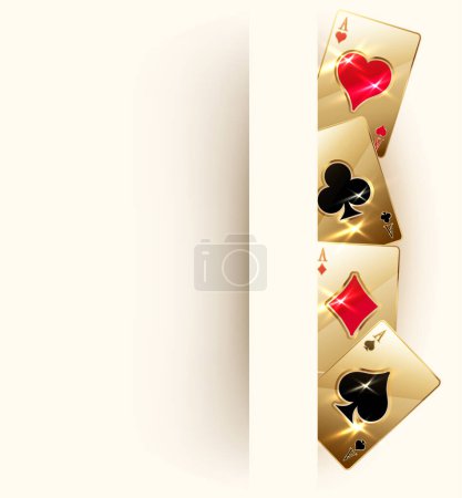 Photo for Casino banner with poker cards, vector illustration - Royalty Free Image