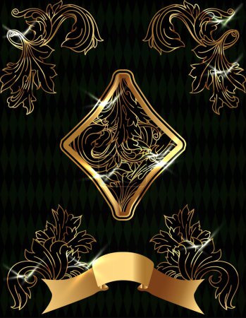 Photo for Diamonds ace poker playing cards, vector illustration - Royalty Free Image
