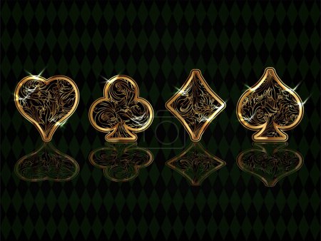 Photo for Casino background with poker elements, vector illustration - Royalty Free Image