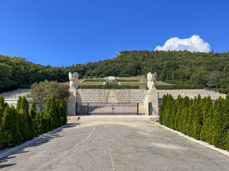 Polish military cemetery at Monte Cassino in Italy, general view.